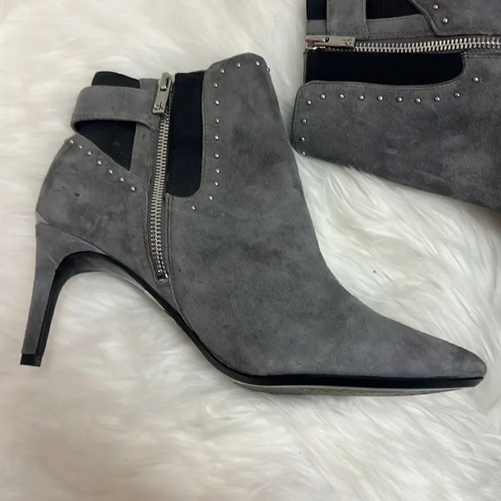 Calvin Klein grey‎ Jozie heeled booties Size 9.5 Bin 15
